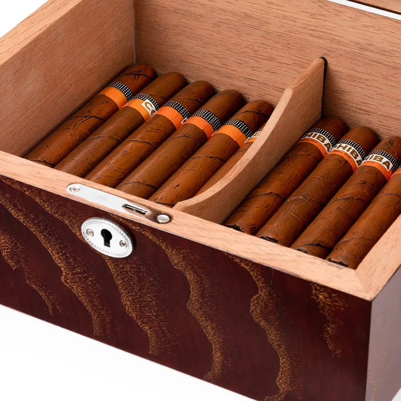 New Sale Cigar Luxury Humidor Manufacturers Customized High Quality Spanish Cedar Wood Cigar Packaging Box