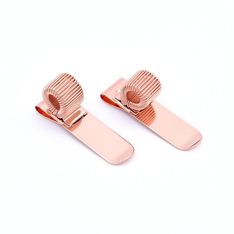 Wholesale Metal Pen Holder Rose Gold Color Orifice Elastic Loop Spring Pen Clip