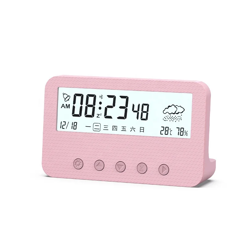 Multi-Function Thermometer Calendar Display Snooze Table Desk Clock Smart Alarm Clock Digital Alarm Clock