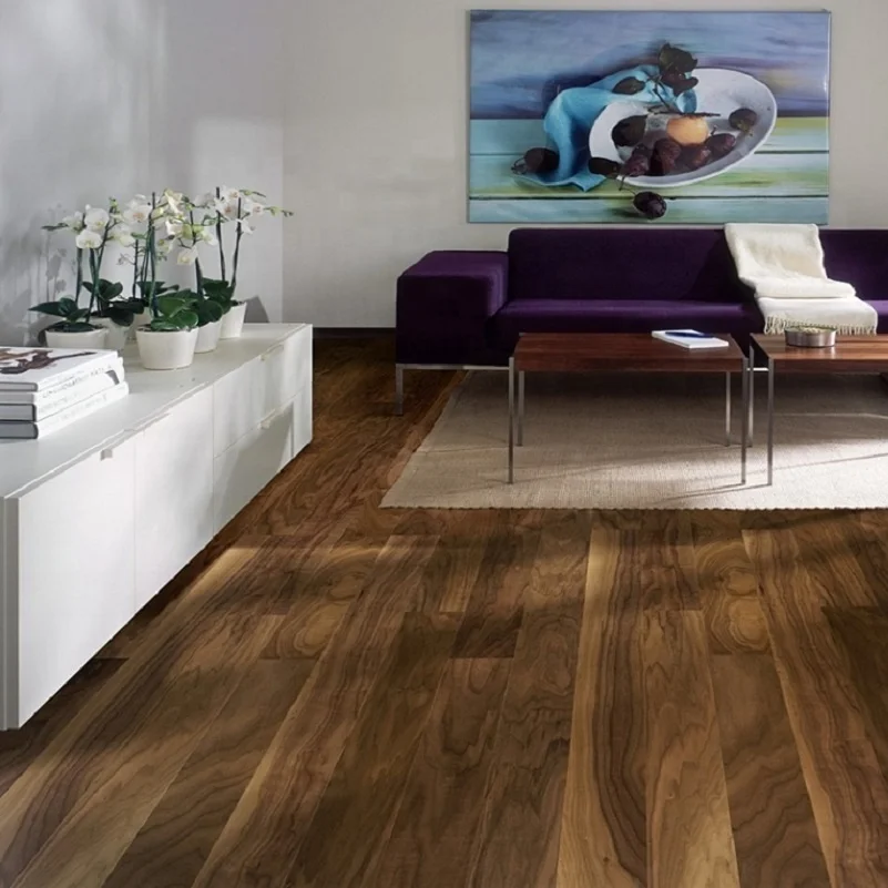 
Moca Smooth Solid Wooden American Walnut Flooring 