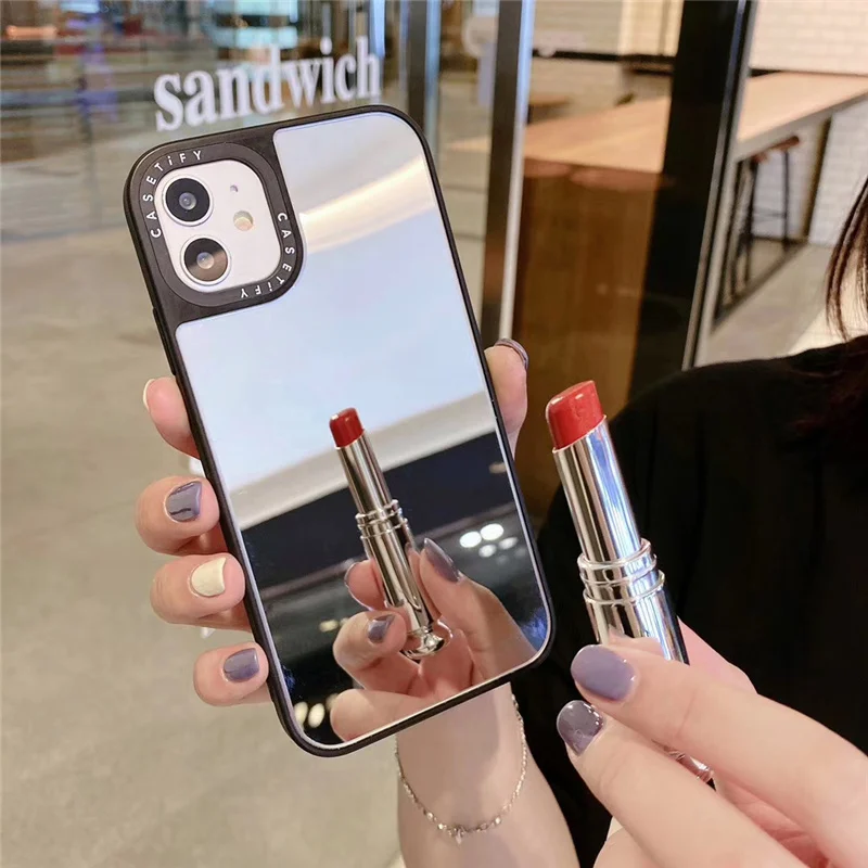 
 Ins зеркальный чехол для iphone 12 11 Pro 11Pro MAX 8 7 Plus X XS Max XR SE2, чехол с полным обзором, противоударный чехол для телефона, чехол, Coque  