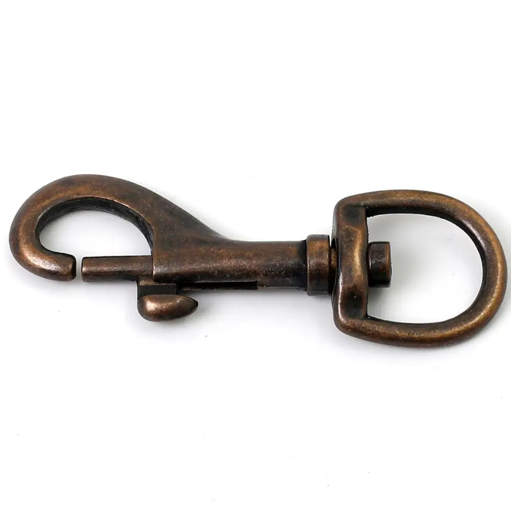 Multi-function Classical Metal Snap Hook for Dog Leash Belt Rose Gold Swivel Snap Hook for Bags High Quality Metal Carabiner