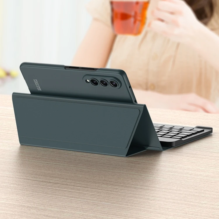 Hot selling GKK Magnetic Folding Phone Keyboard Leather Case with Pen + Phone Case For Samsung Galaxy Z Fold4