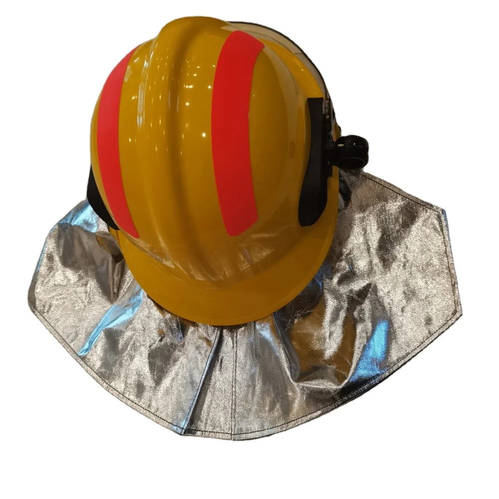 Aluminum shoulder protecting firefighting safety helmet