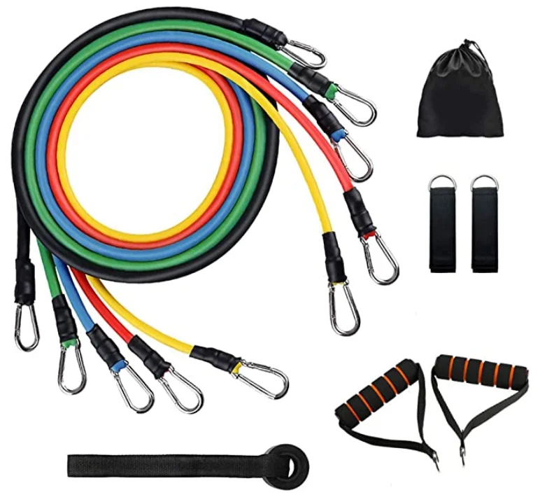 Factory direct 11 piece resistance band set fitness