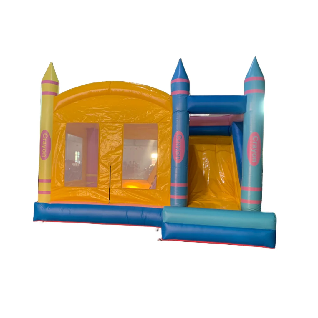 Commercial dry bouncer slide combo inflatable bouncy moonwalk jumping castle bounce house for kids adults