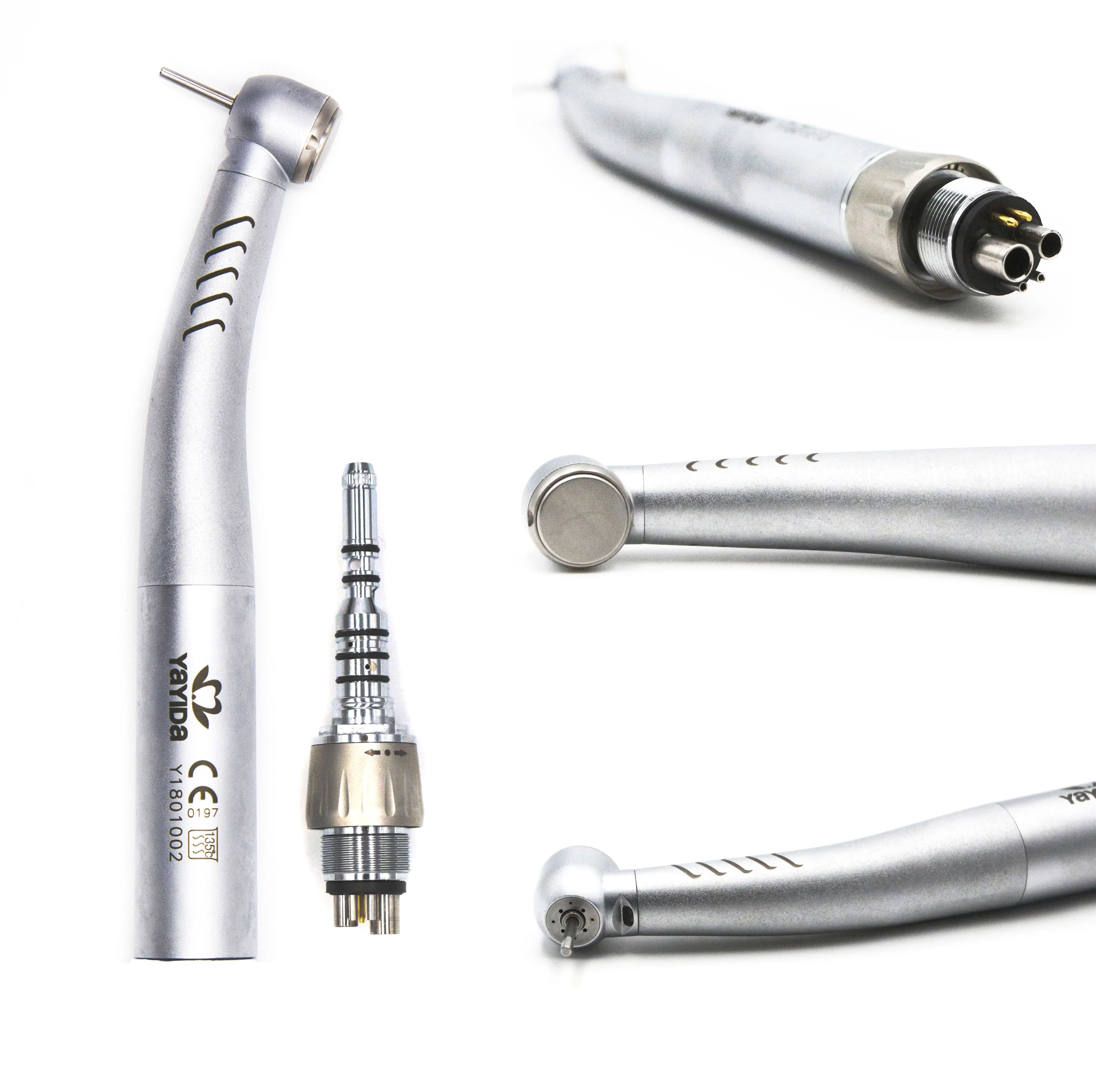 Dental laboratory equipment push button 4 water spray fiber optic dental handpiece