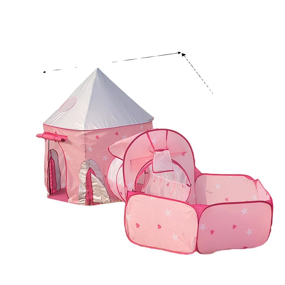 Wholesale Indoor Pink Blue Children Castle Play Tent  Toys House Tent Kids Play Toy Tents For Girls
