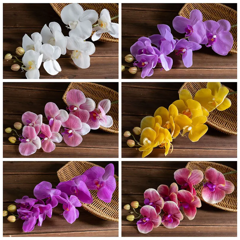 MW18904 Popular Artificial Flower Cream Butterflying Orchid For Decorative Flower