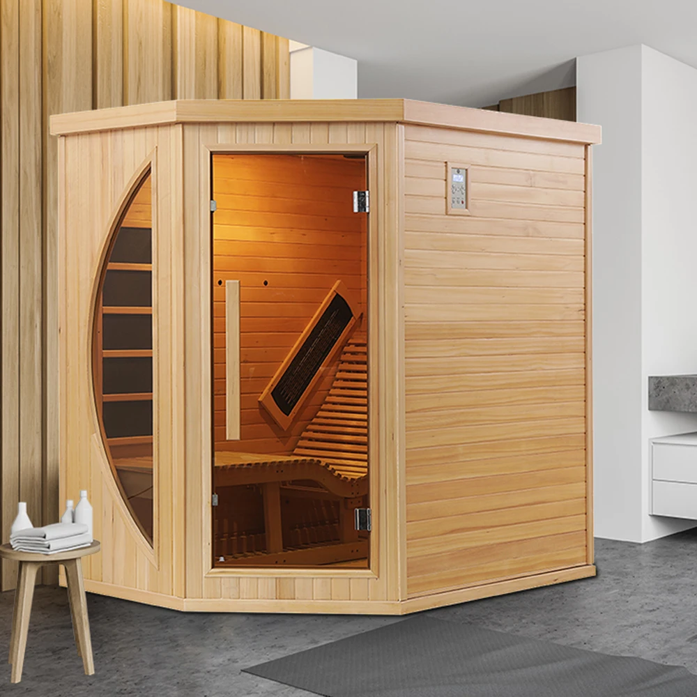 Hot sale high quality double lounge chair one person indoor infrared sauna price