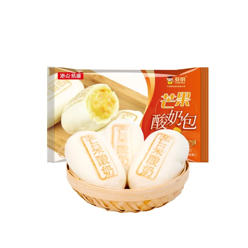 Cheap Factory Price Bag Packing Bao Frozen Buns Stuffed Steamed Mango Yogurt Bun