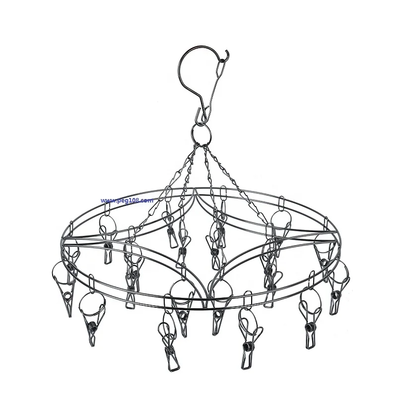 Black 316 Stainless Steel round pants Hangers and Space Saving clothes Hanger Rack