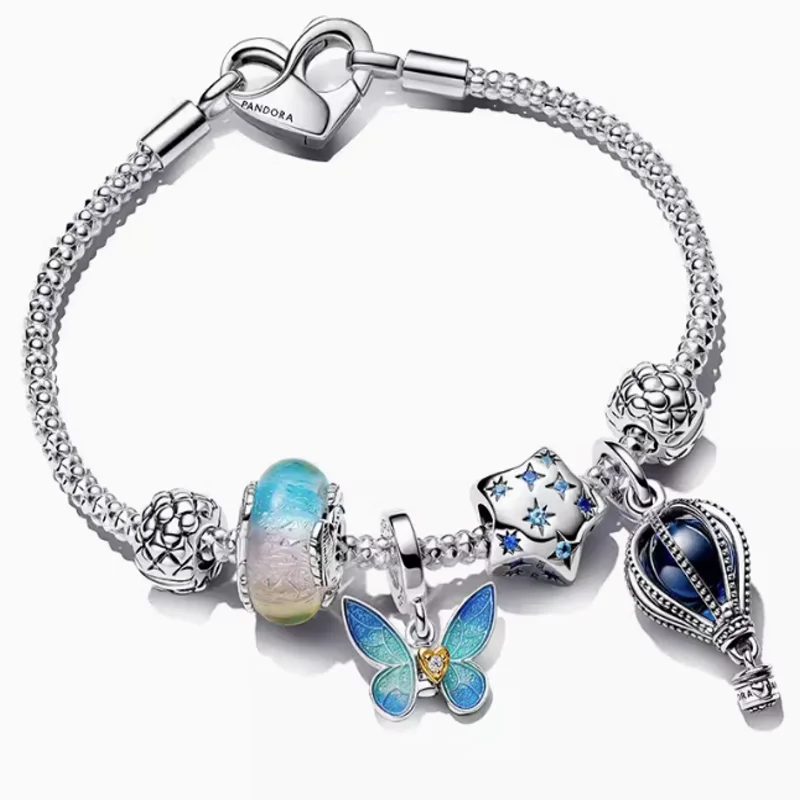 Custom logo and design famous brand Original LOGO Pendant necklace Sterling Silver s925 Pandors Bracelet and charms