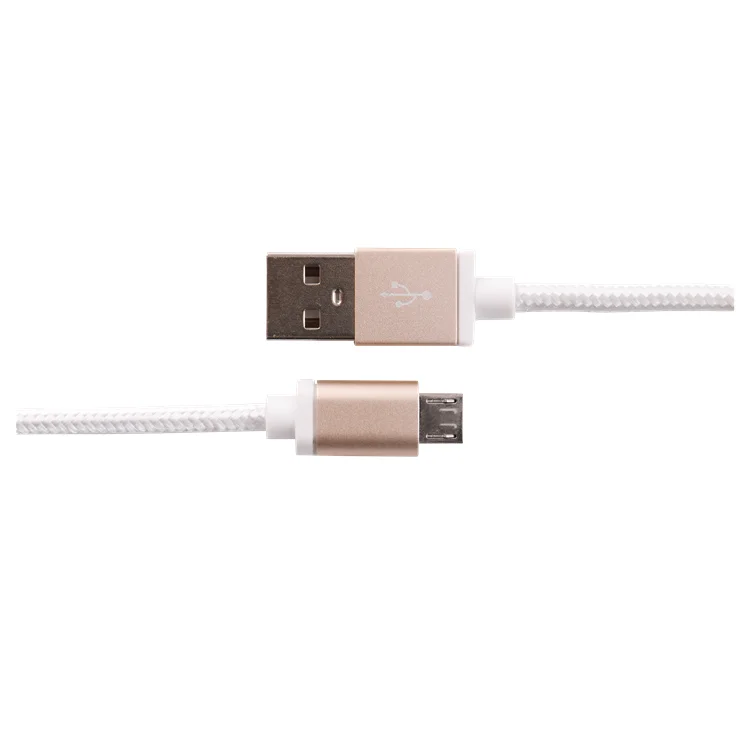 USB2.0 micro download data charging braided cable aluminum alloy shell data charging cable