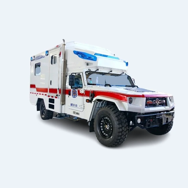 Possessing Rapid Rescue All Terrain Four Wheel Drive 5.5m Double Fuel tank diesel Cummins Engine Ambulance Medical Cars.