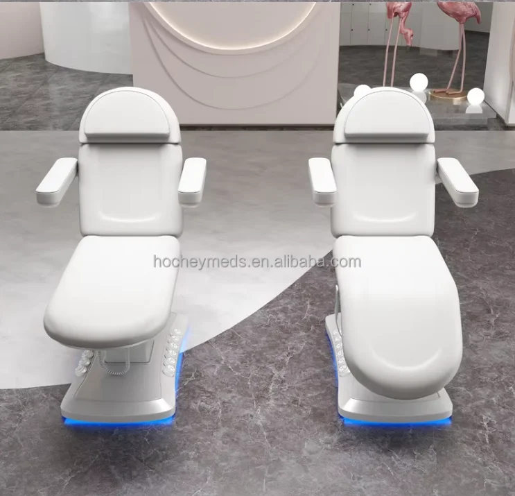 HOCHEY   Modern Luxurious Electric Beauty Salon Furniture Massage Table Facial Cosmetic Spa Facial Aesthetic Table Chair