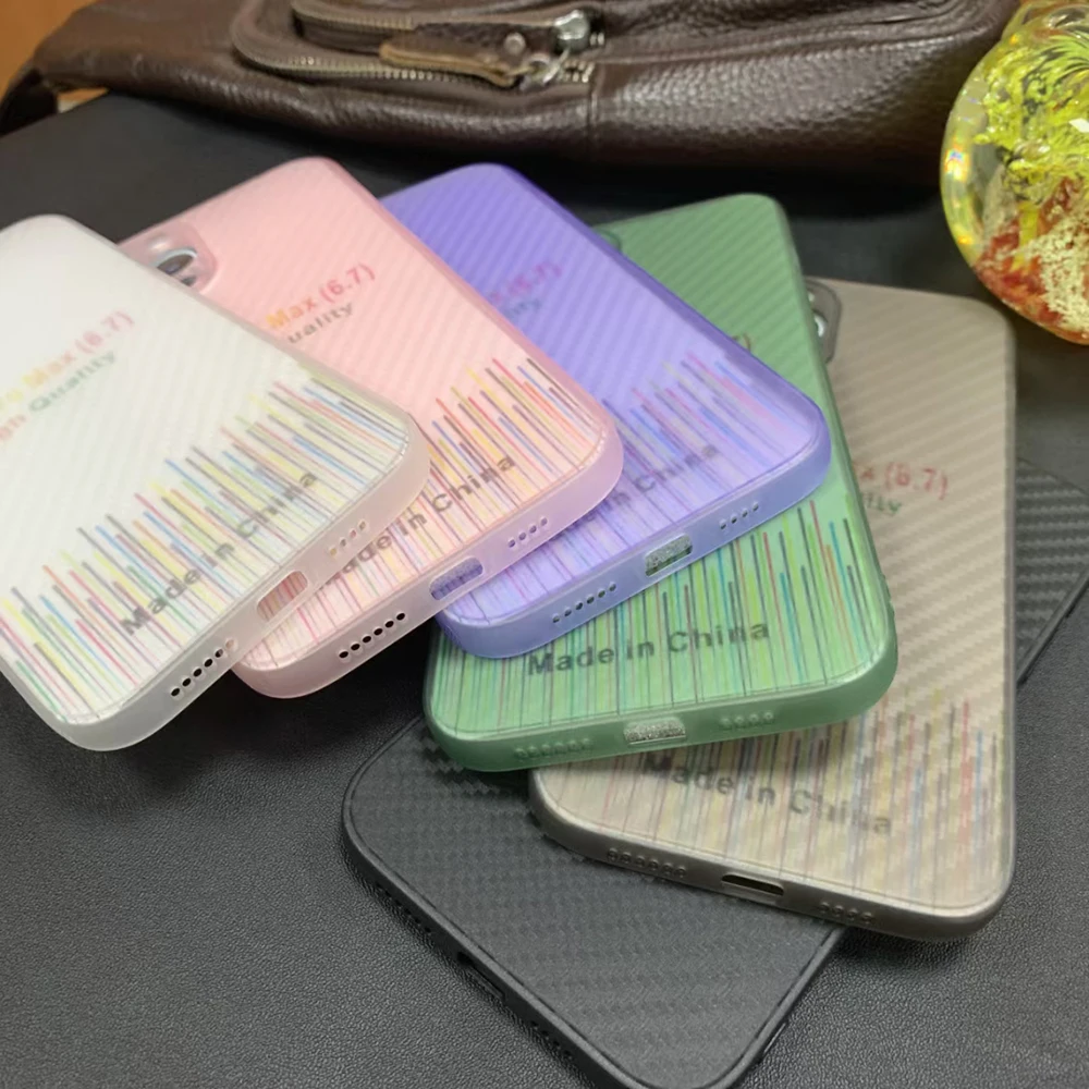 Ультратонкие цветные чехлы из ТПУ для телефонов углеродного волокна всех моделей iPhone