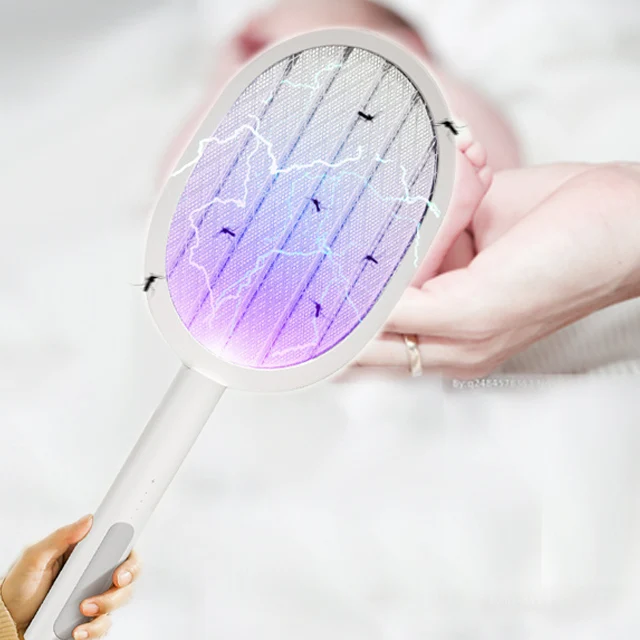 2021 quality LED Rechargeable Electric Mosquito Swatter Handheld Mosquito Killing Bat for Outdoor Indoor