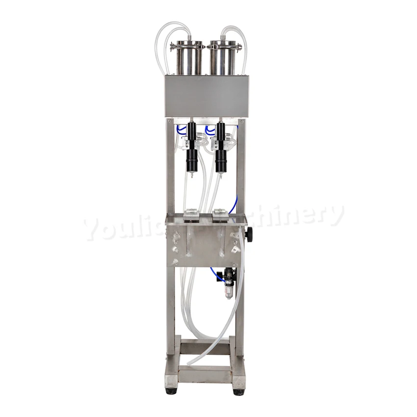 YT-2 Semi Automatic 2 Head Vertical Volumetric Vacuum Level Perfume Bottle Liquid Filling Machine