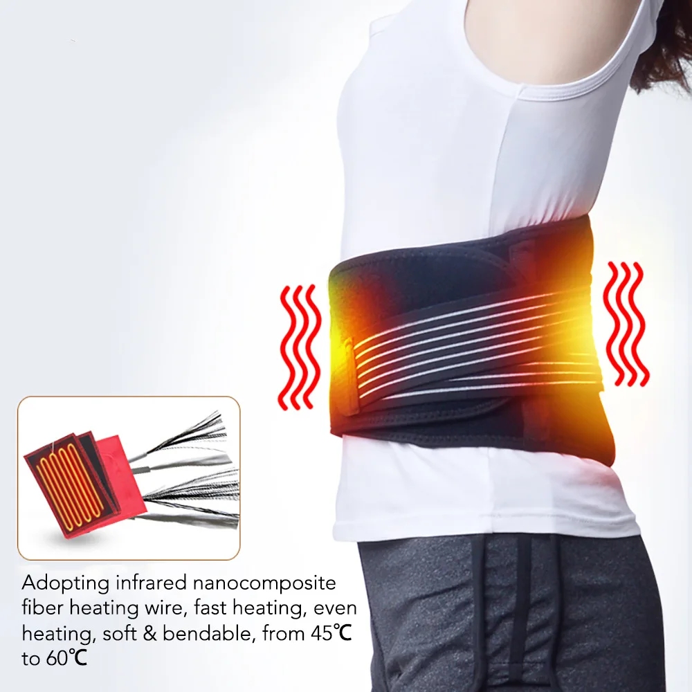 The New Heating Waist Care Heating Vibration Massage Lumbar Disc Protrusion Hot Compress Moxibustion Physiotherapy Belt