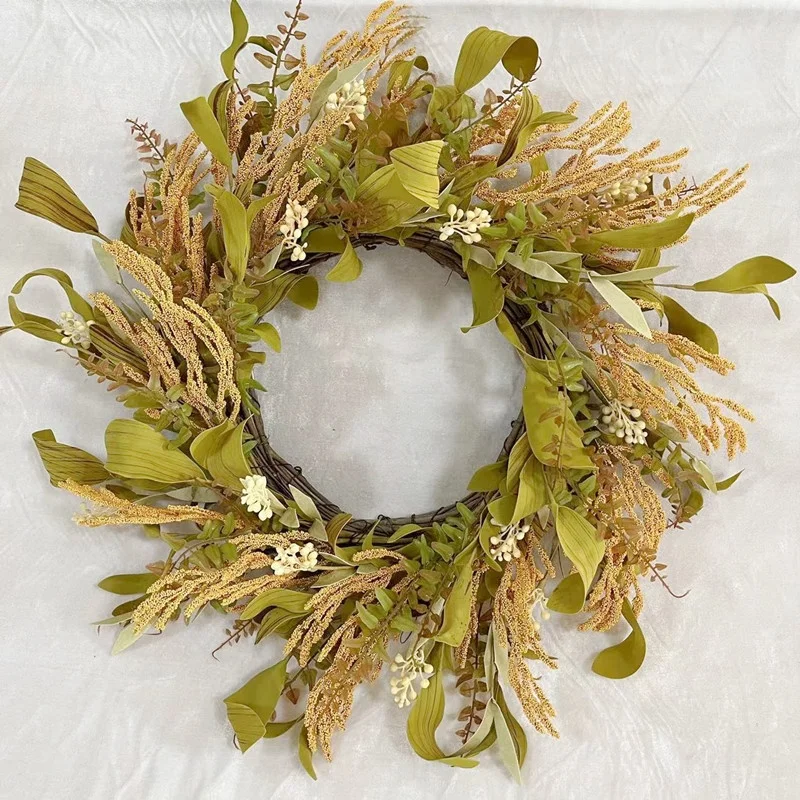 Wholesale Artificial Autumn Wreath Harvest Festival Wreath Home Decoration Wreath