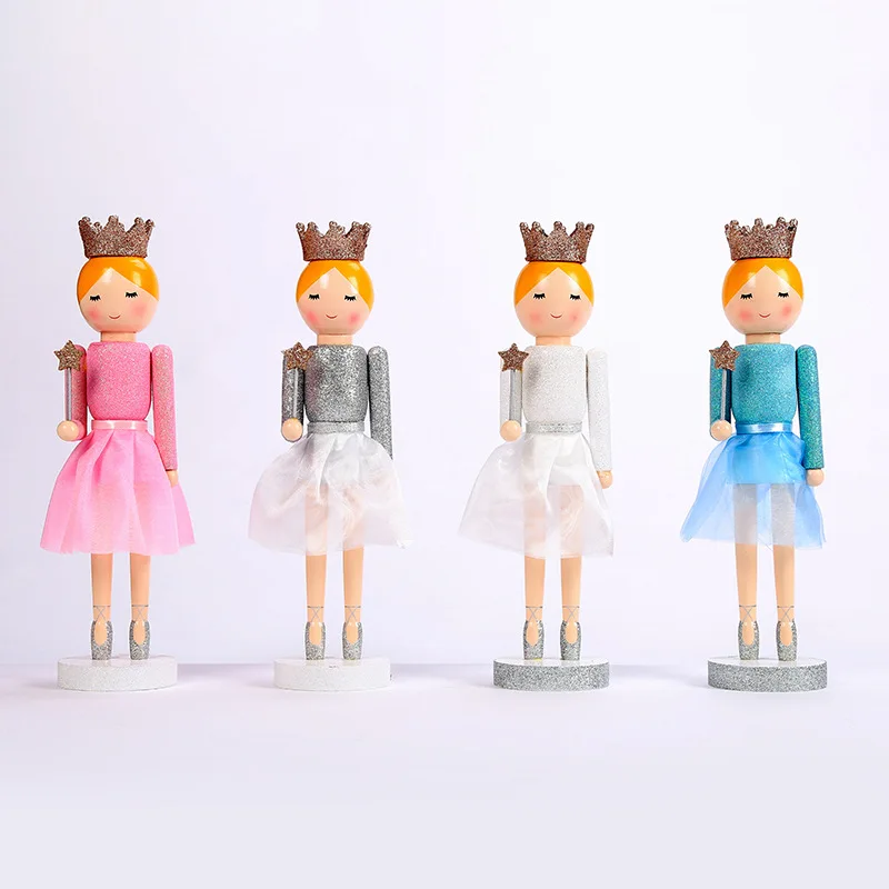 New Christmas decorations Wooden Nutcracker Ballerina Girl Christmas Decorations Set