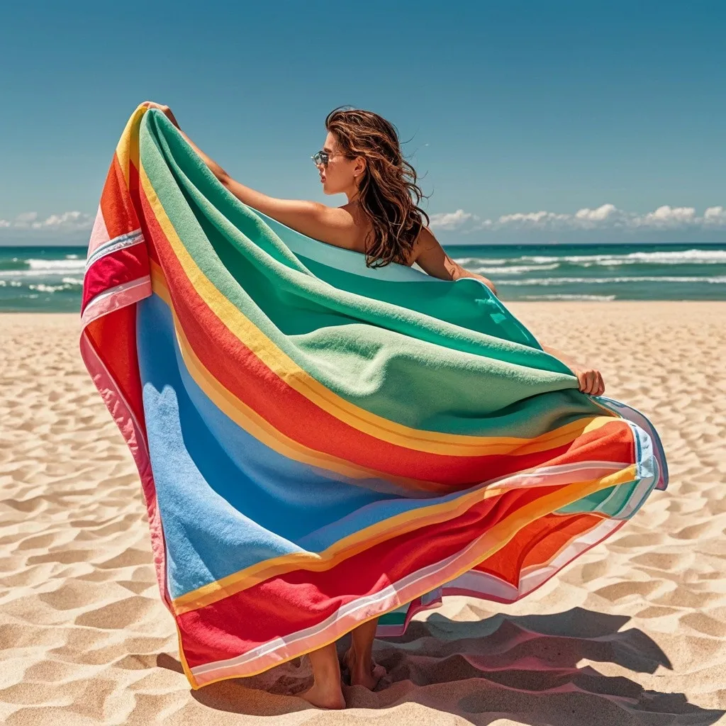 Manufacturer Wholesale Custom Double Sided Printed Sand Free Beach Towel for Bath Use