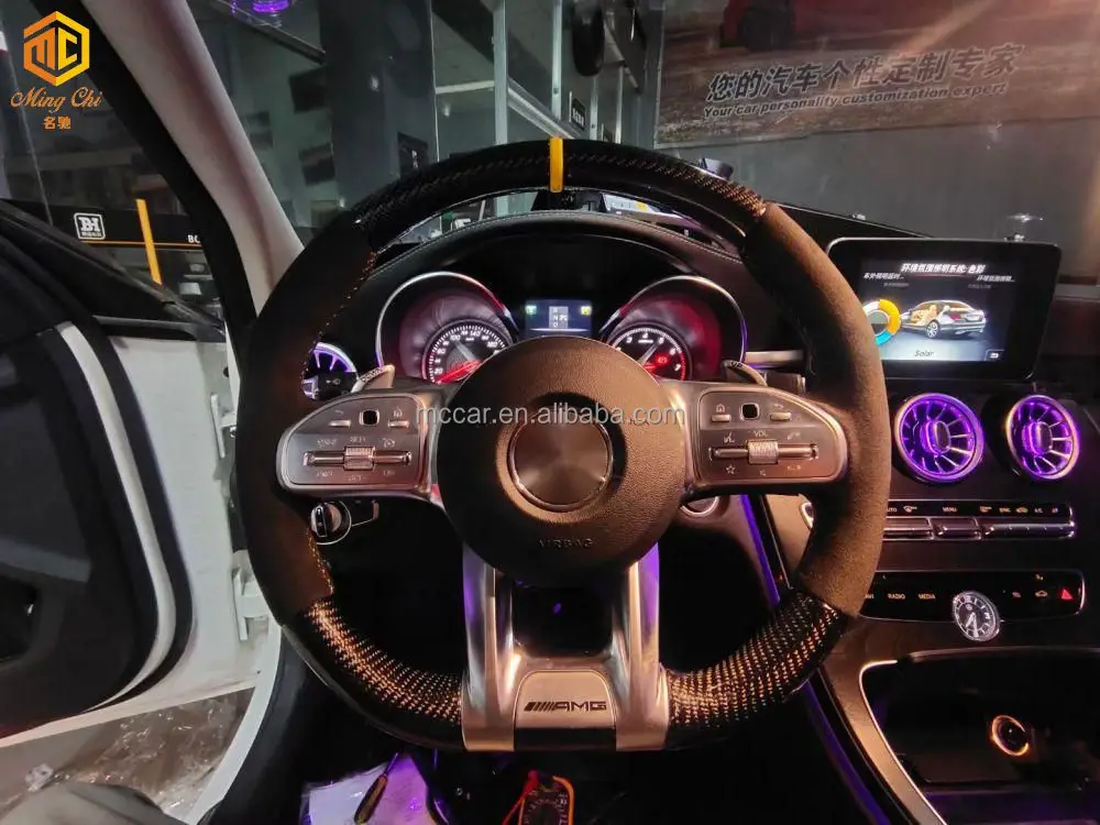 Для Mercedes-Benz W205C63 W213 E63 GLCW463 AMG 809 рулевое колесо из углеродного волокна другие могут быть изготовлены на