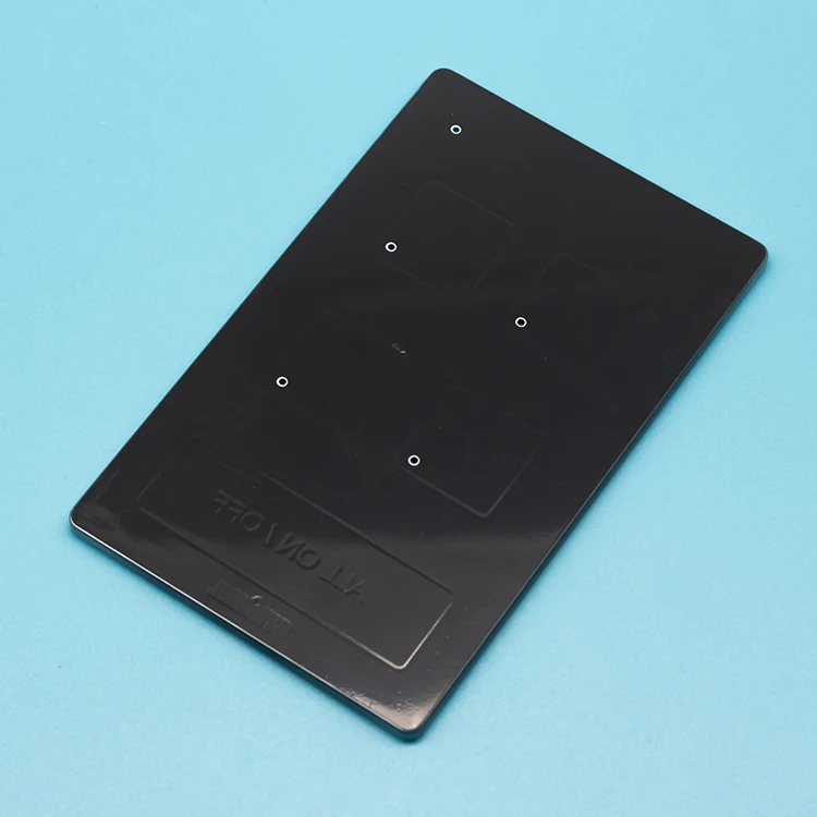 Factory Custom Decorative Silk Screen Tempered Glass Panel Electronic Devices Smart Light Wall Socket Bathroom Hotel Flat Solar