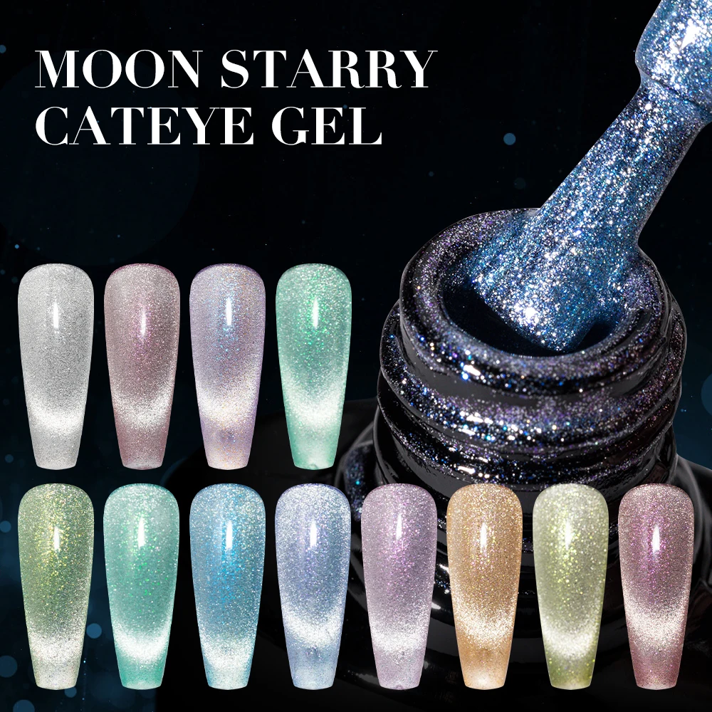 OEM Moon Starry Cateye Gel Wholesale Custom Private Label Vegan Magnetic Cat Eye Uv Nail Gel Polish