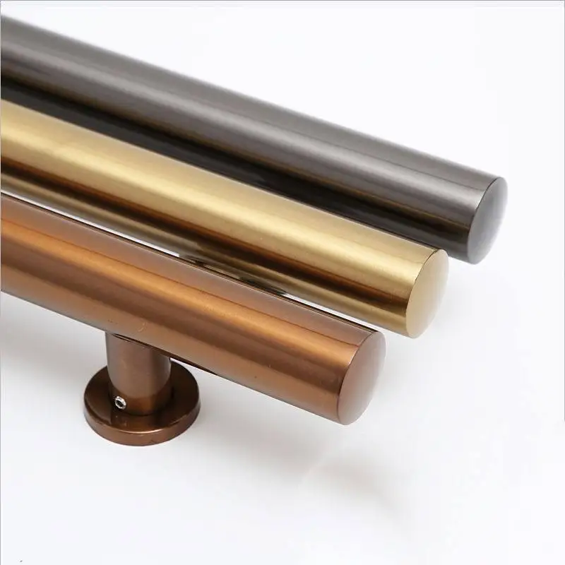 Round Tube Door Pull Solid Heavy-Duty Commercial Grade 304 Glass Stainless Steel Push Pull Door Handle for Main Door