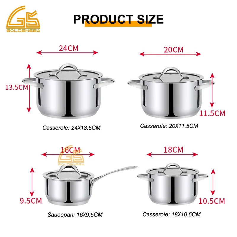 kitchen tools cooking hot pot pans set all cald insulated glass steel steel cookware sets