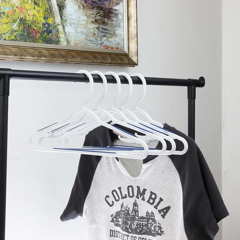 customized plastic hangers trousers pants cloths hanger plastic set with clips hangers for clothes