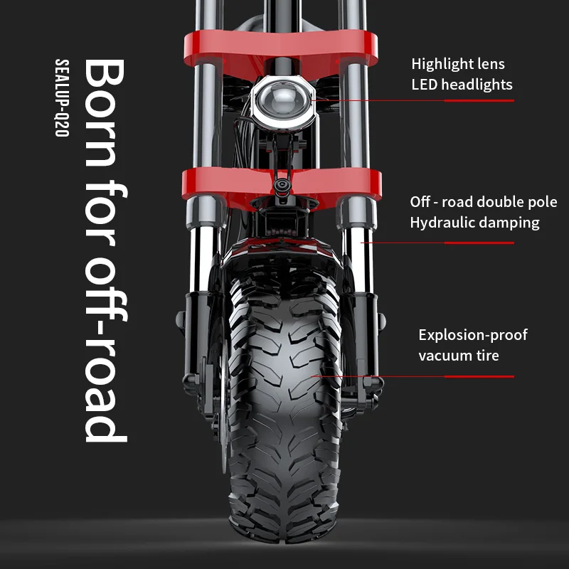 SEALUP 50-60km 2021 Electric Scooter  48v 500W/  1000w   Q20 Frame And Accessories For Sale