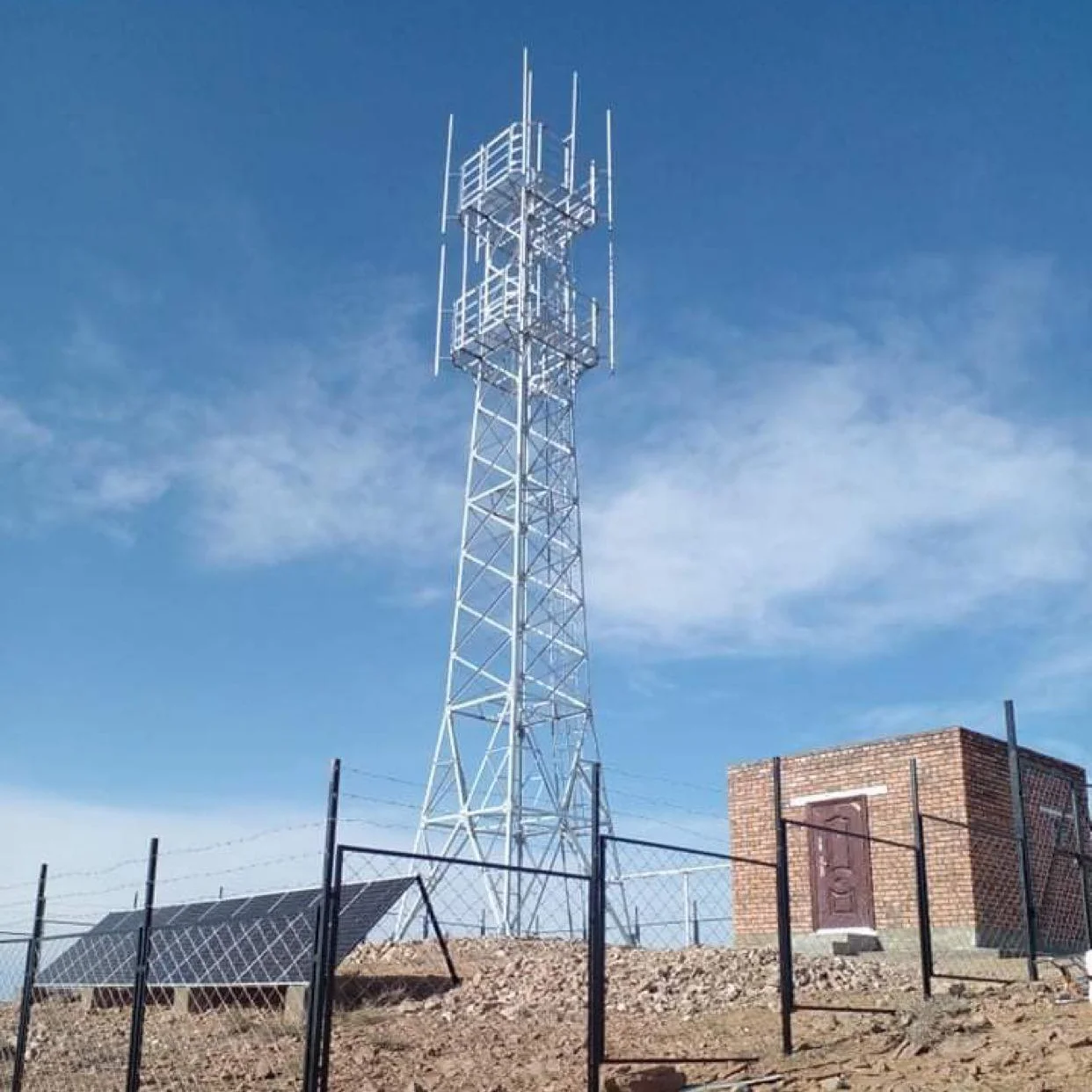 25M 30M Galvanized cell phone microwave telecommunication antenna cellular telecom tower