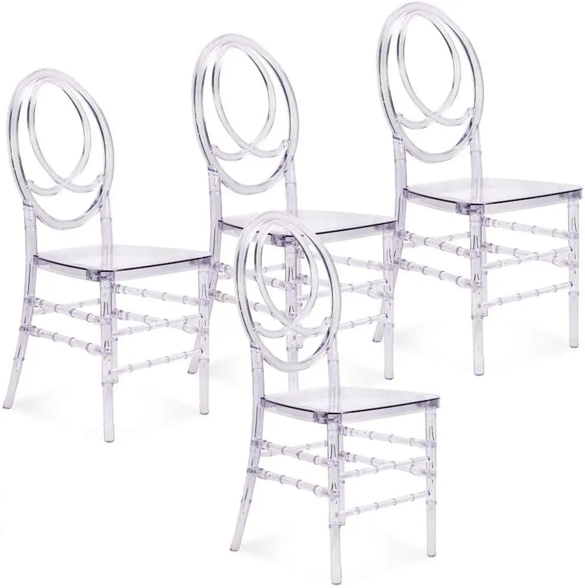 Round shape clear acrylic transparent plastic wedding polycarbonate resin chair