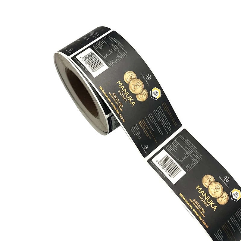 High Quality Customized Logo Design Make Up Adhesive Vinyl Stickers Mans Cosmetic Packaging Roll Label Printing