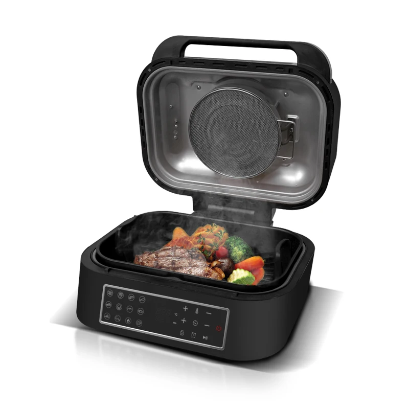 High Cost-Effective 6.5 L 1700W Smokeless Griddle Combo Air Fry Grill