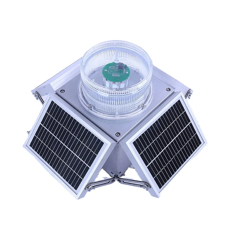 Solar powered motion lights flashing solar lights aviation obstruction light