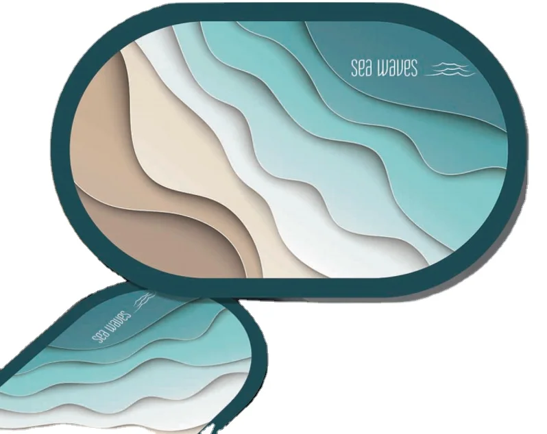 Custom Soft Fast Drying Non Slip Water Absorbent diatomite bath mat and Hard Bathroom Floor Shower Mats