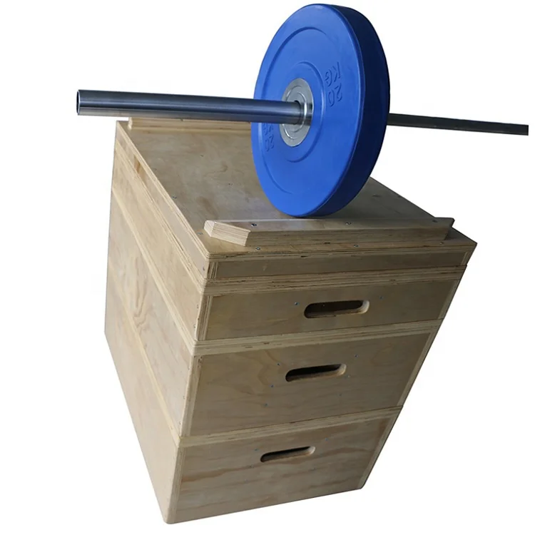 OKPRO Weight Lifting Wooden Jerk Boxes Jerk Block Boxes