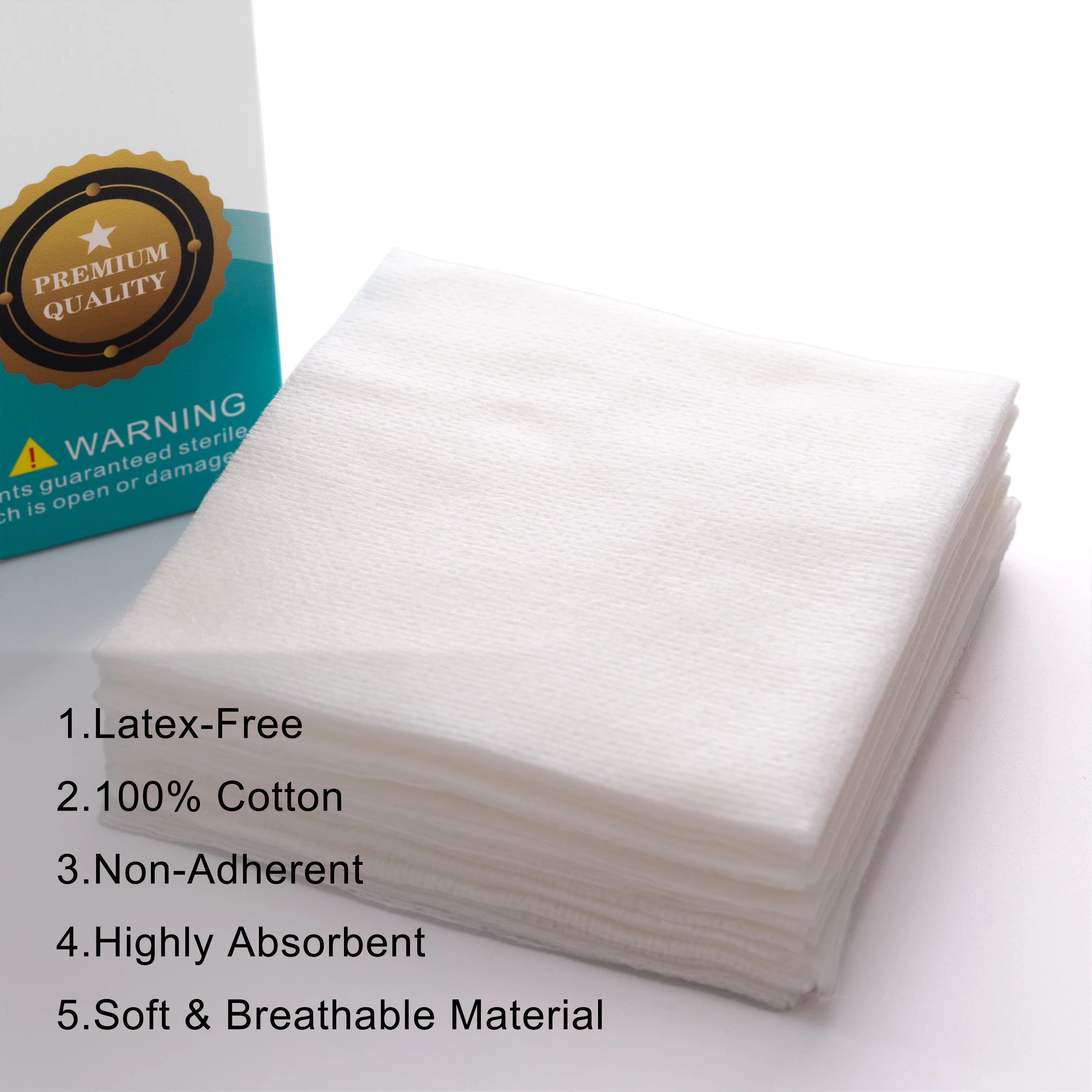 factory cheap price medical compresses sterile disposable wound pad swab non woven gauze swab