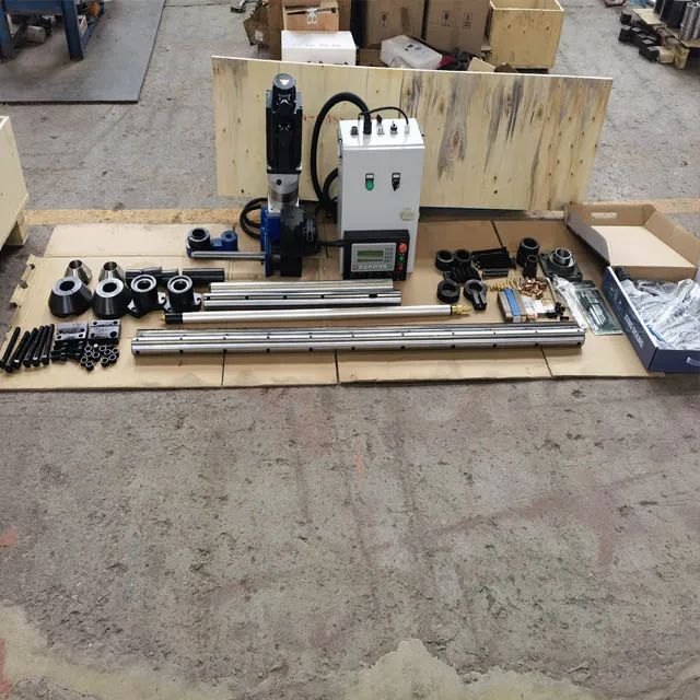 Fully automatic CNC portable electric line boring and welding machine