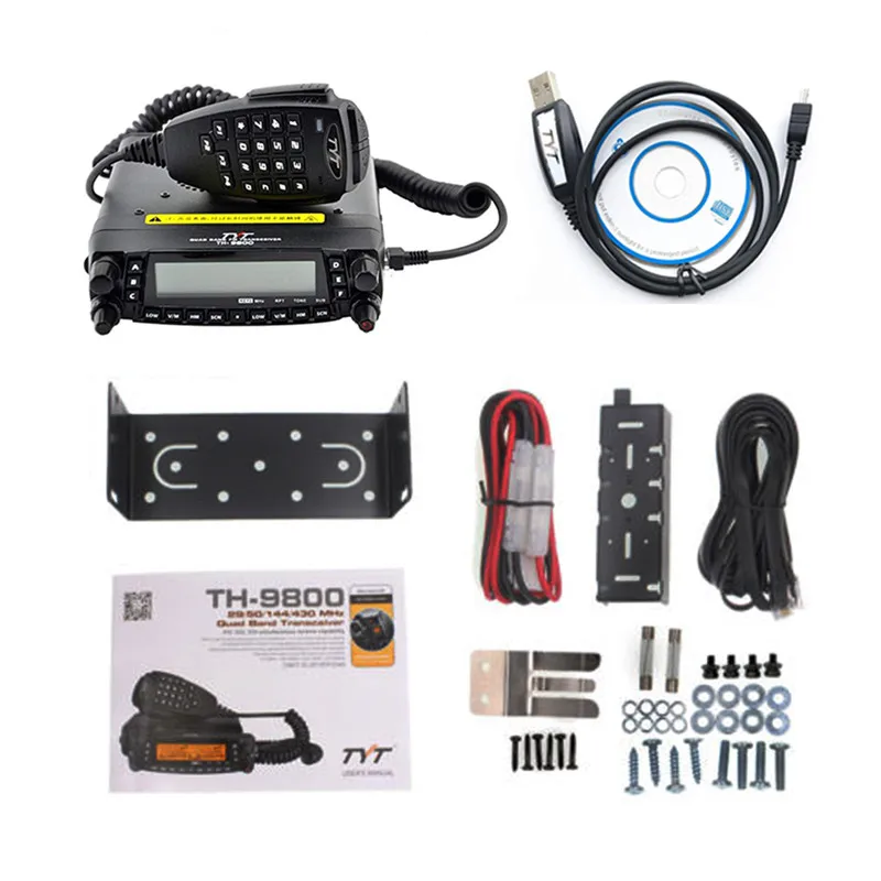 Outdoor communication  TYT TH-9800 quad band 29/50/144/430MHz 50w mobile car radio