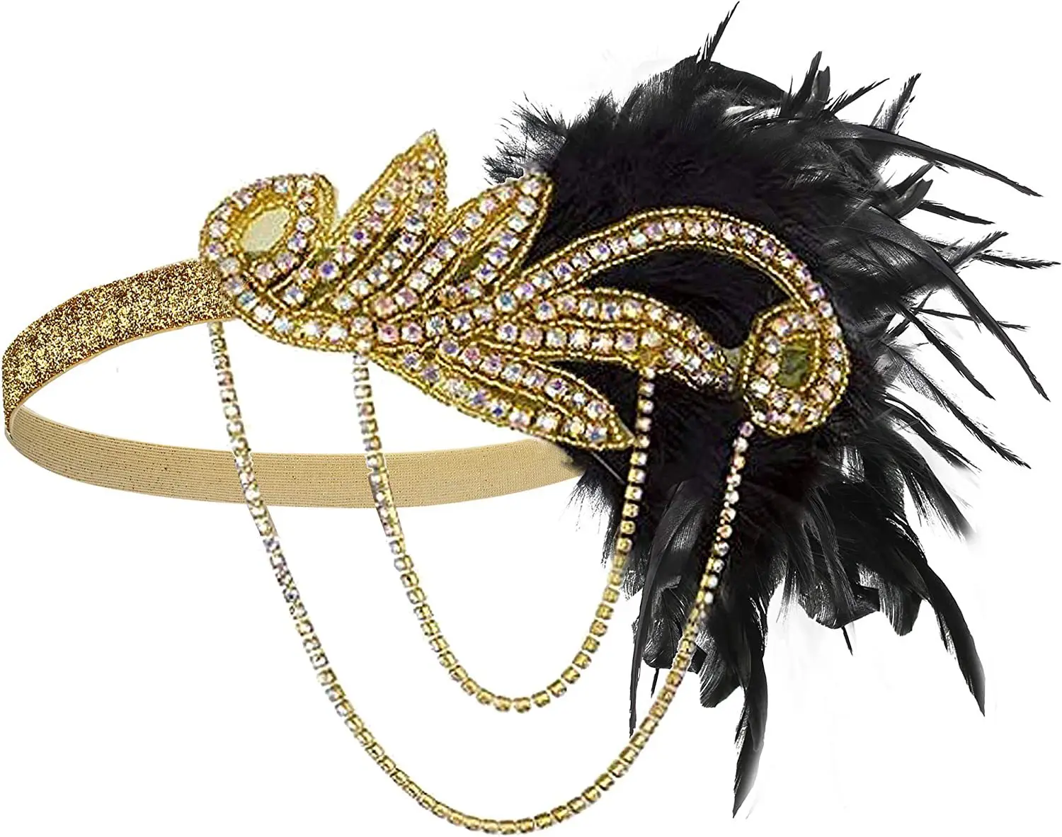 1920s Accessories Set Flapper Gatsby Costume Accessories Set Roaring 20s Flapper Headband