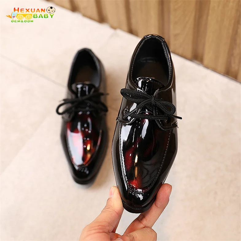 Kids Shoes Wedding Leather Soft Hand Feeling Children Infant Baby Boys British Style Student Perform Casual