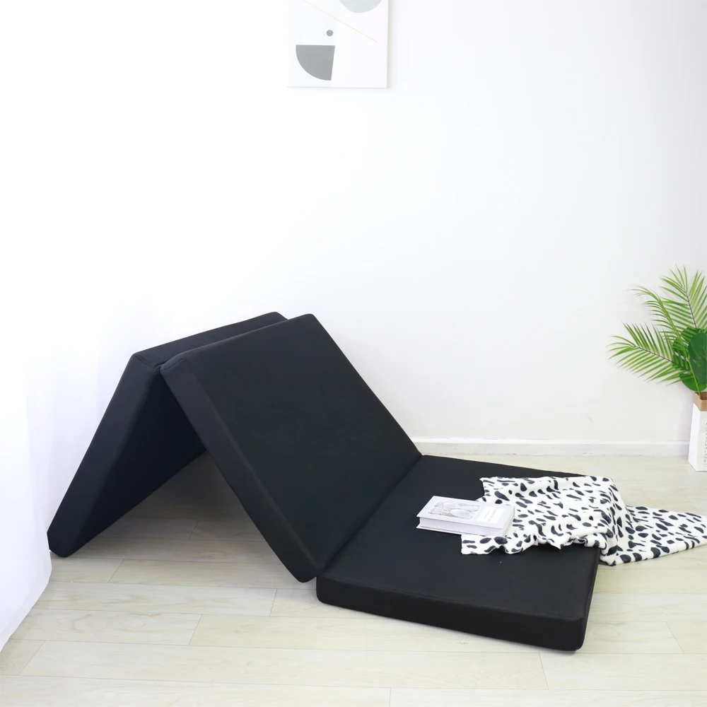 Portable tesla mattress waterproof Vacuum 3 In 1 Memory Foam Folding Mattress Triple Folding Mattress for Home Camping Sleeping