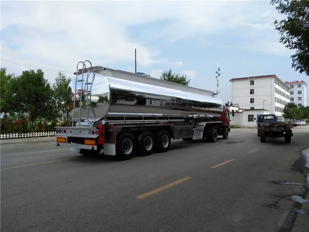 Hot Selling 3 Axles and 4 Axles  35000-60000 Liters Aluminum Alloy Oil Fuel Tanker Semi Trailer for liquid transport