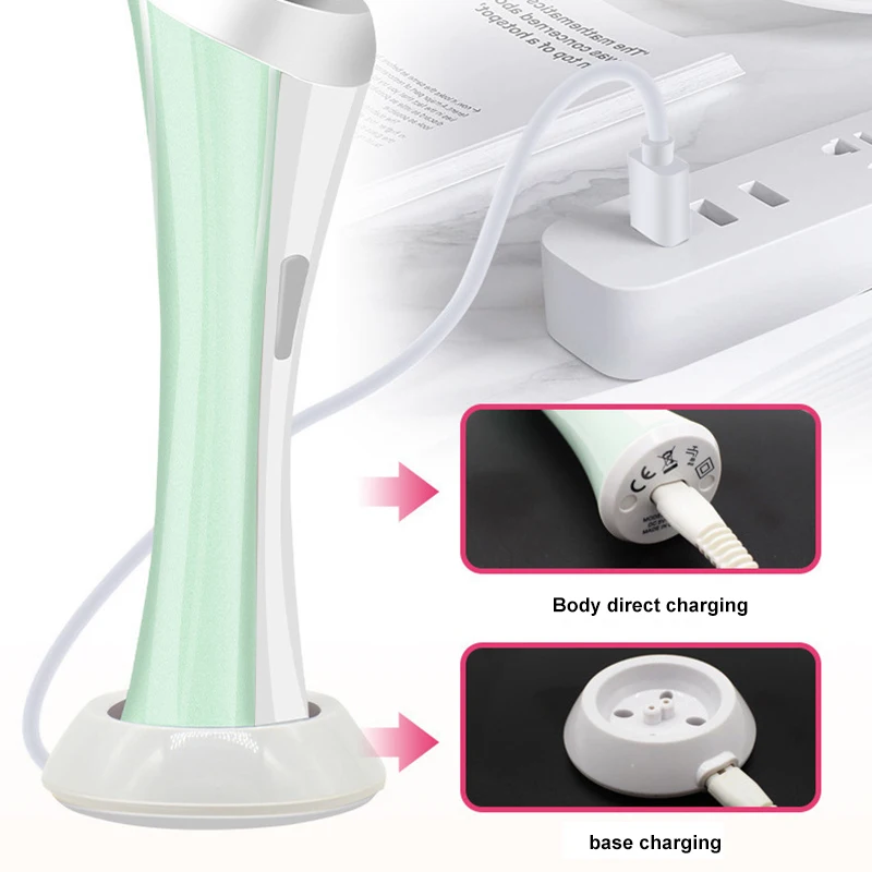 4 in 1 Face Exfoliating Electric Facial Cleaner Silicone Scrub Pore Cleaner Spin Sonic Facial Cleansing Brush