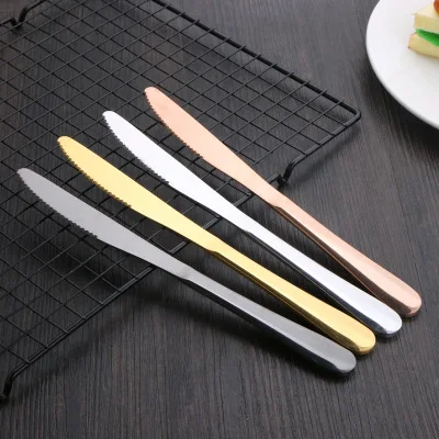 
Color Sample Flatware Laser Stainless Steel Spoon Golden Modern Silverware Gold Cutlery Set With box For Wedding 